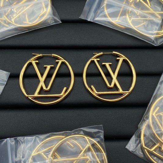 18K Louis Vuitton Louise Hoop Earrings