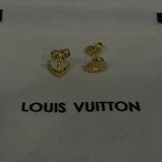 18K Louis Vuitton Heart Earrings