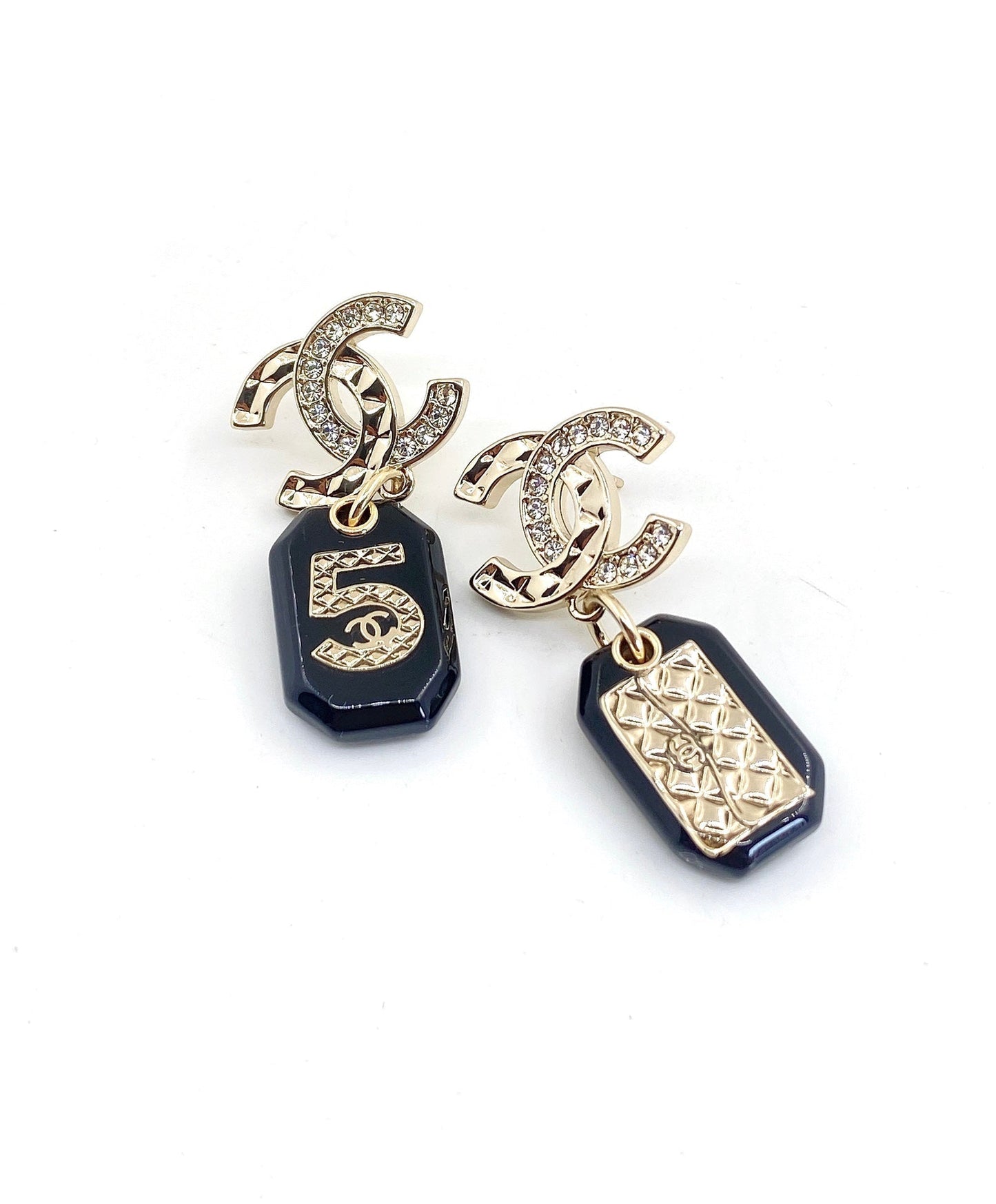 18K Chanel No.5 Perfume Bottle Earrings