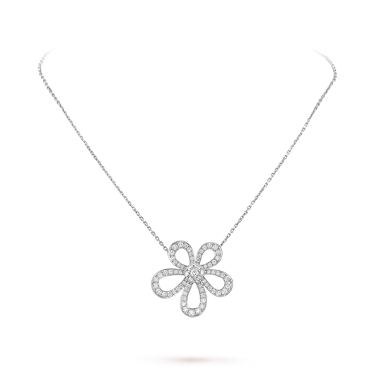 18K Flowerlace Pendant Necklace