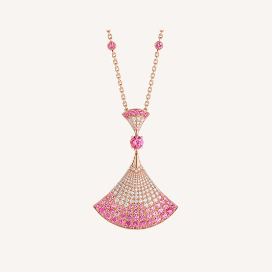18K BVLGARI DIVAS' DREAM Pink Diamonds Necklace