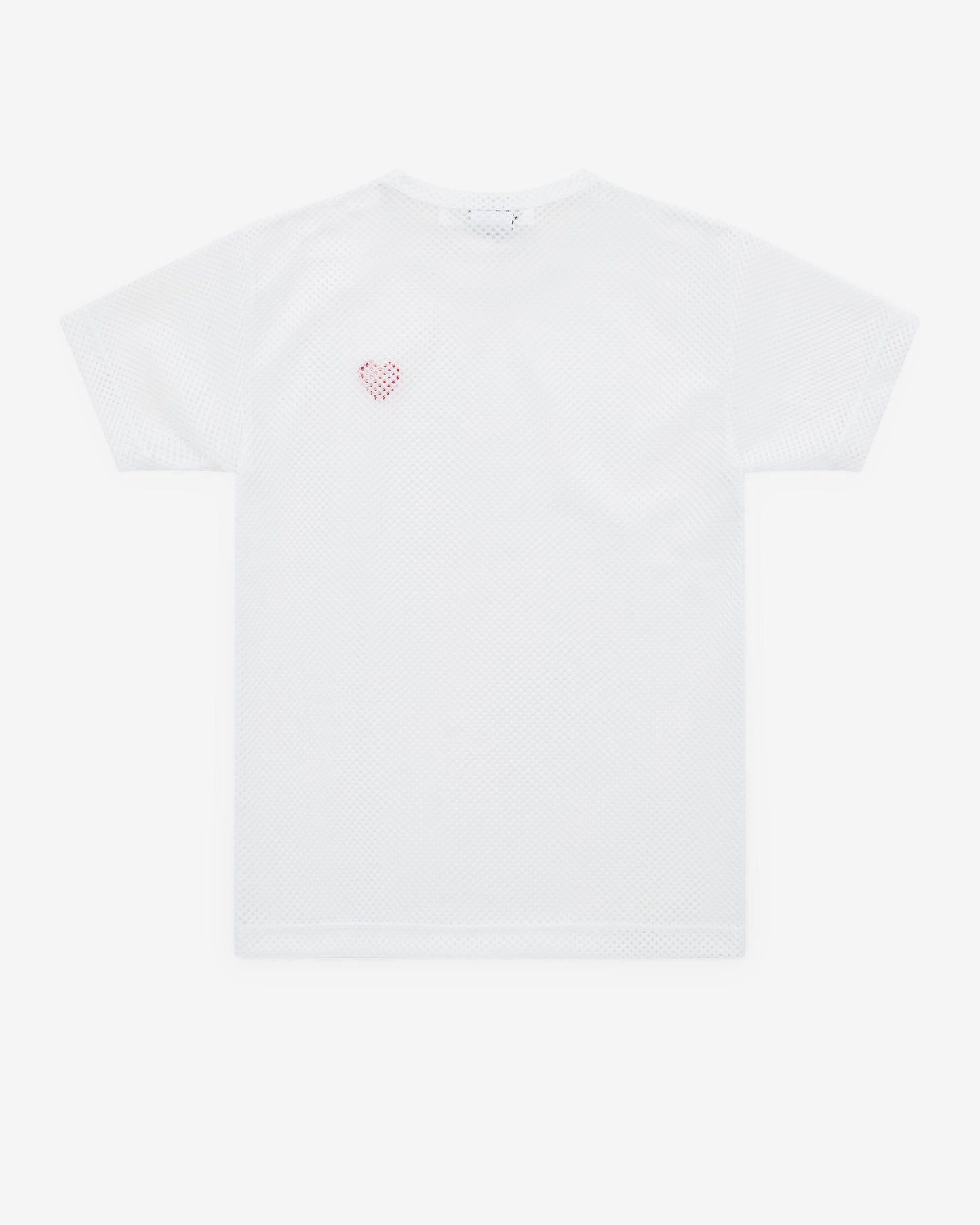 Play - Mesh T-Shirt Red Heart - (White)