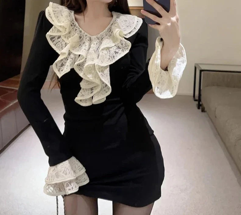 Luana Dark Romantic Goth Ruffle Top