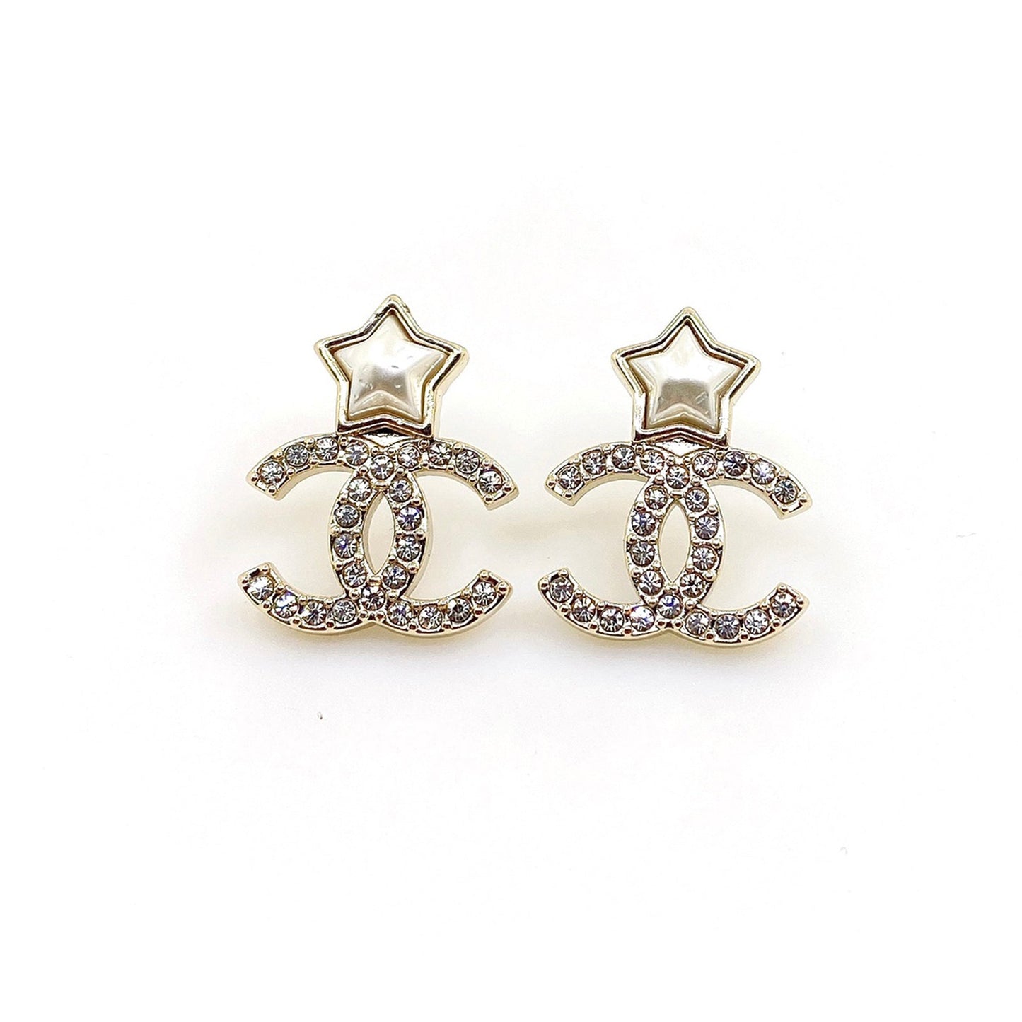 18K  Chanel Star Crystals Earrings