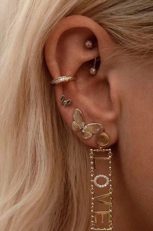 18K Celine LOVE Diamonds Earrings