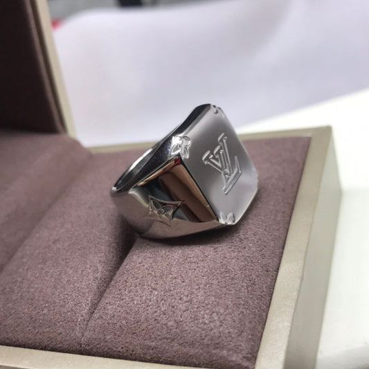18K Louis Vuitton Monogram Signet Ring