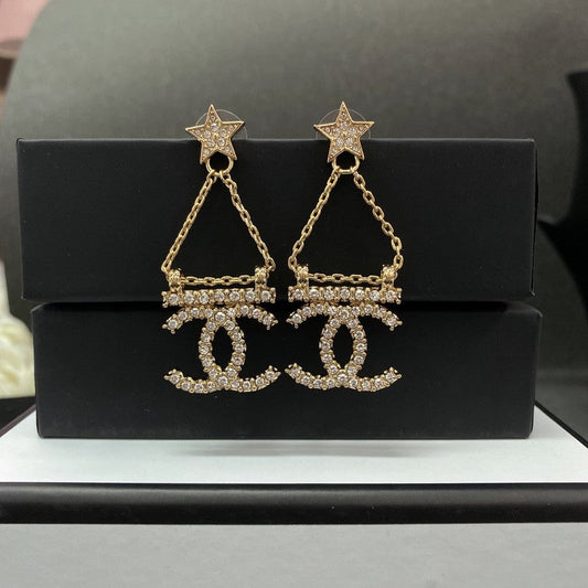 18K  Chanel Star Earrings